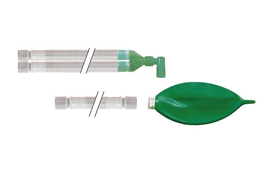 Intersurgical® UniFlow™ Koaxial-Handbeatmungs-Set mit Beutel | Länge: 1,6 Meter | Packung 10 Stück