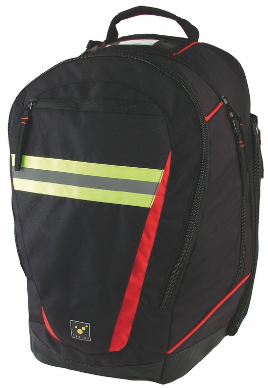 tee-uu® SHIFTBAG Bekleidungstasche / Rucksack | Farbe: Schwarz / Rot