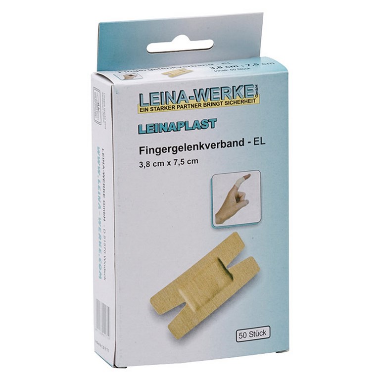 LEINA WERKE Fingergelenkverband | elastisch | Größe: 3,8 cm x 7,5 cm | Packung á 50 Stück